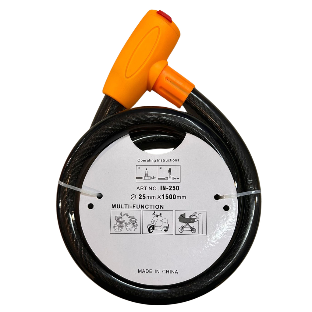 Candado Para Moto 25Mm x 1.50Mts Negro Universal