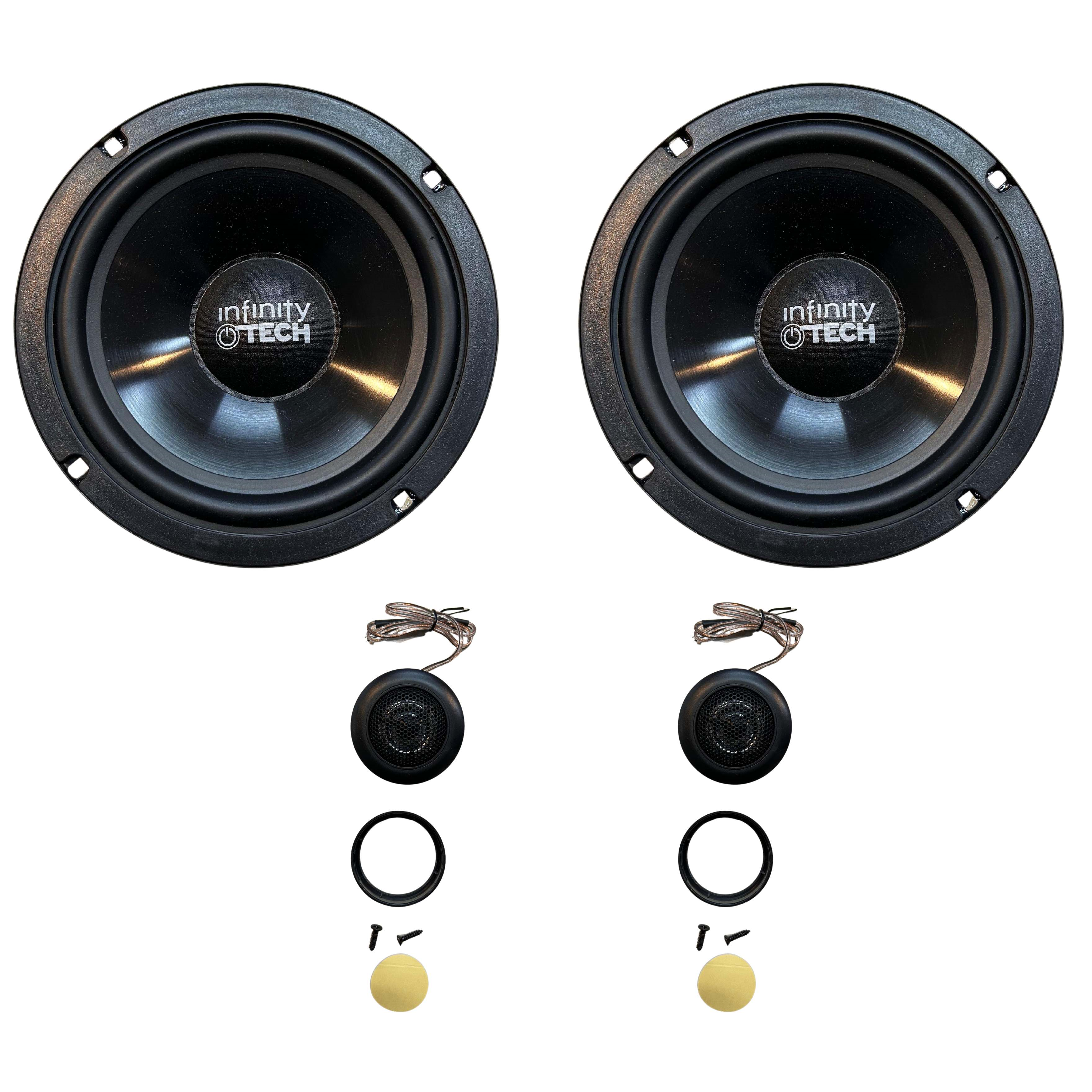 Componente Juego De Medios 6.5 Pulgadas + Tweeter Max 600W