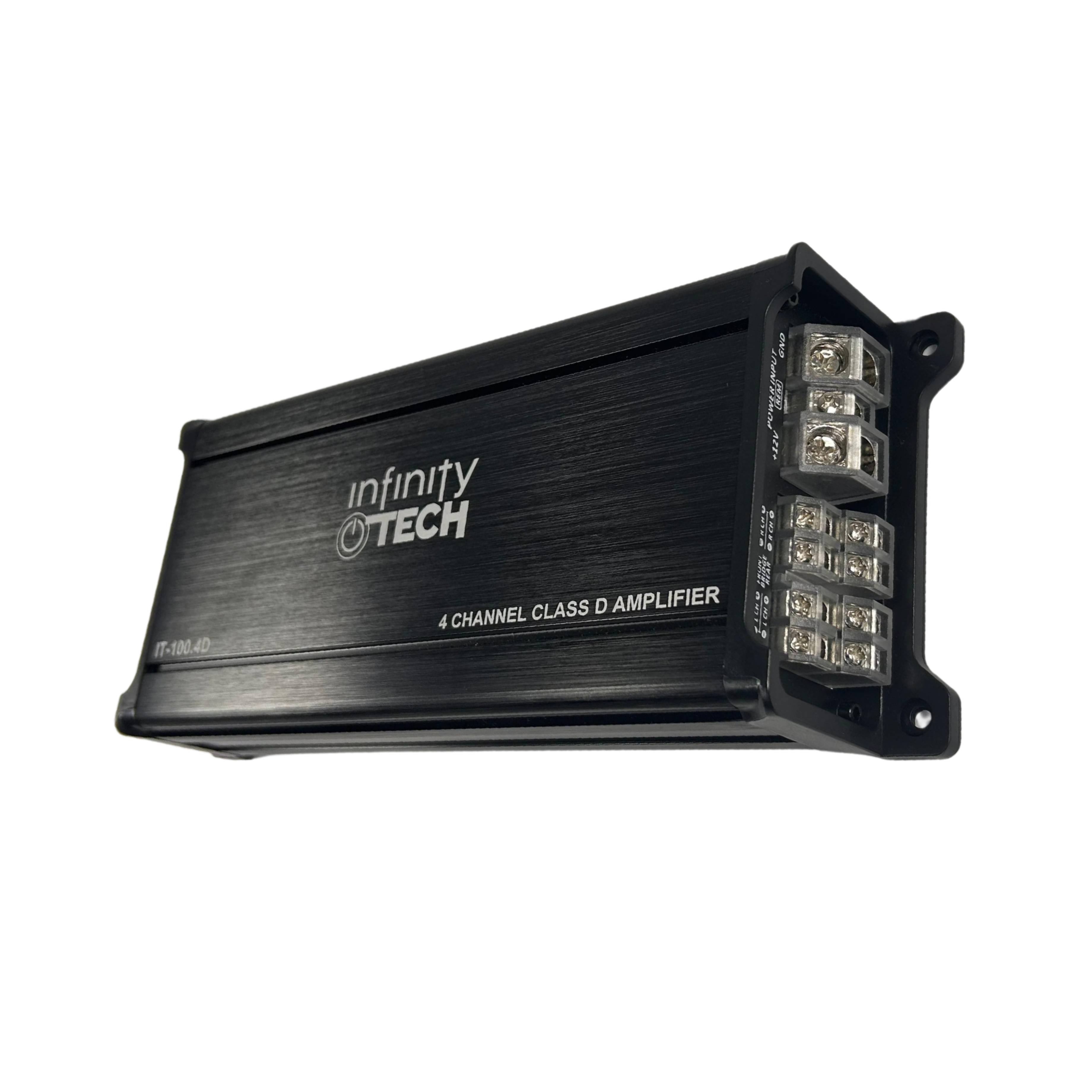 Potencia Amplificador Clase D 4 Canal X 100W 400 Rms Power 3200W Infinity Tech