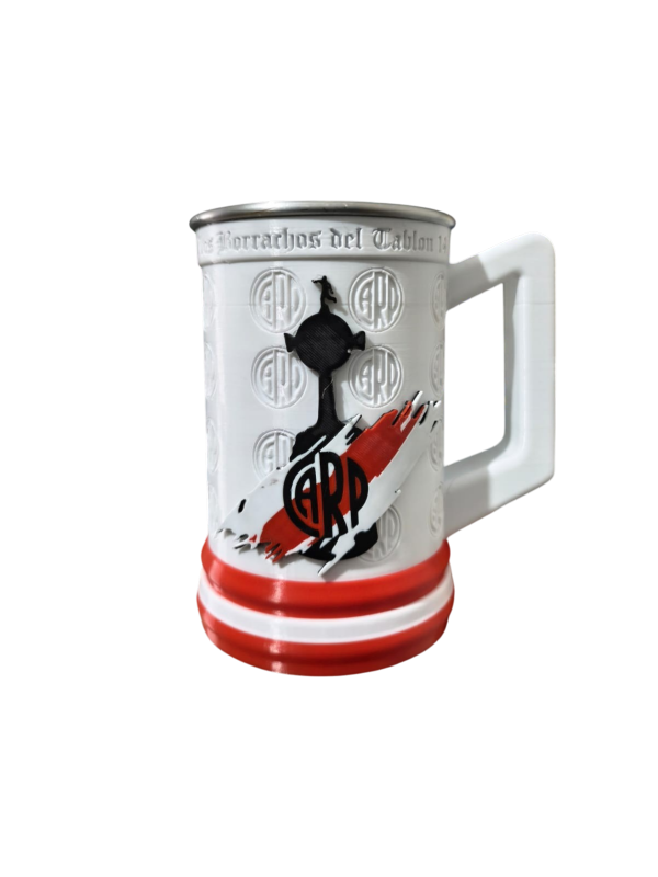 Jarra River Plate Personalizada 600 ml / 1 Litro Blanco - Negro