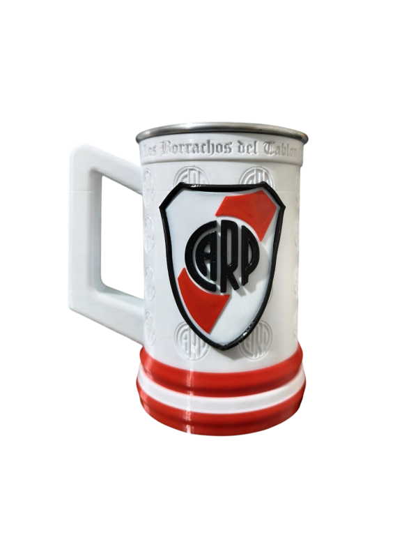 Jarra River Plate Personalizada 600 ml / 1 Litro Blanco - Negro