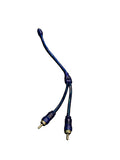 Rca Cable Rca Y 2 Macho A 1 Hembra Ccs, 0.3M Pin Dorado