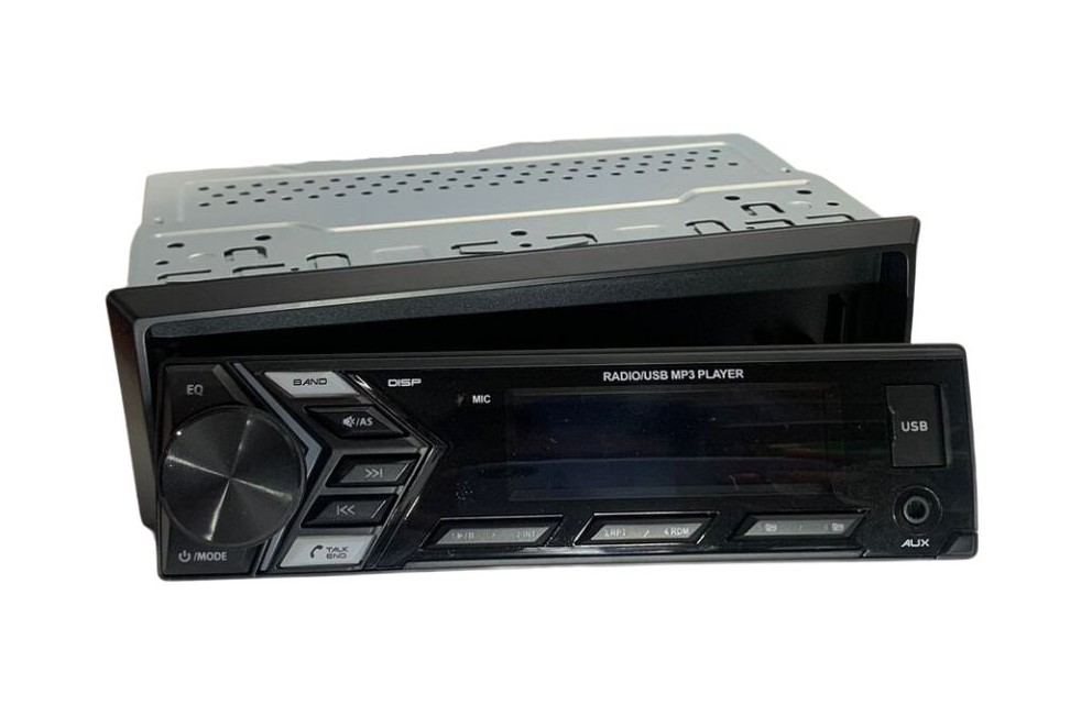Stereo 1 Din Frente Desmontable Mp3 Bt Fm Usb Rca