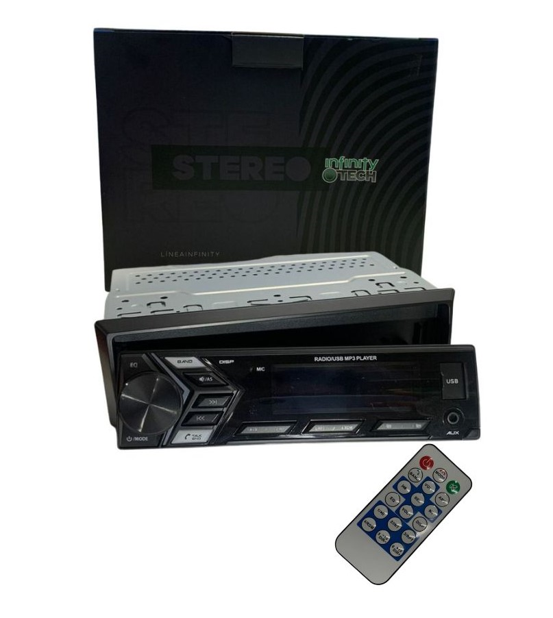 Stereo 1 Din Frente Desmontable Mp3 Bt Fm Usb Rca