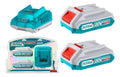 Cargador + 2 Baterias 2ah 20v Total Emtop Wadfow Ingco Dyllu
