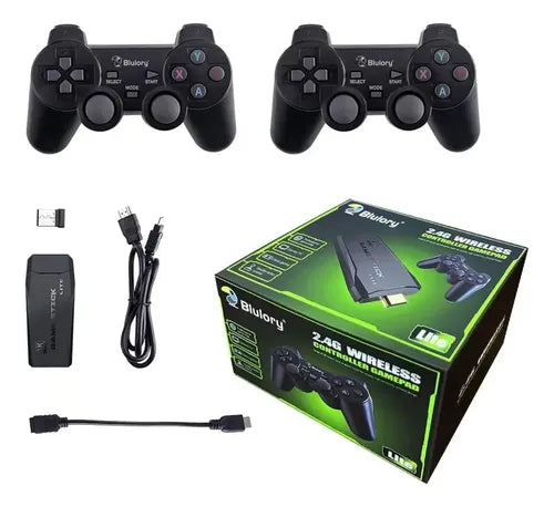 Game Stick Retro 2 Joystick Color Negro Hdmi 64gb