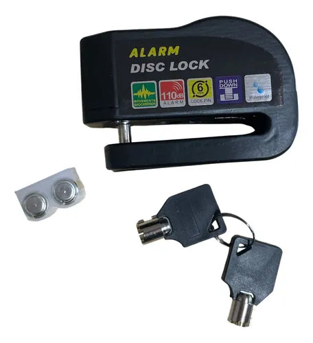 Candado traba Disco para moto con Alarma