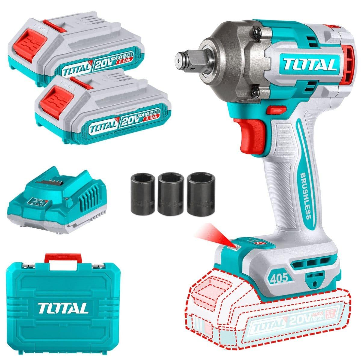Llave De Impacto Total P20S 20V 1/2" + 2 Baterías