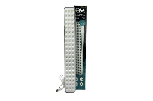 Luz De Emergencia Bateria Recargable 60 Leds Om-660