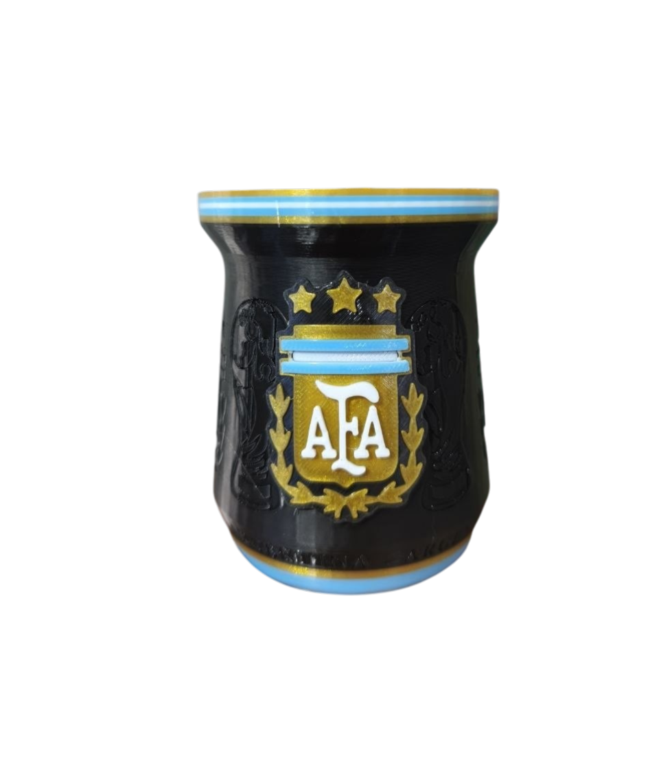 Mate 3D Selección Argentina AFA Diseño Exclusivo Impreso en 3D